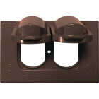 Southwire Single Gang Horizontal Bronze Weatherproof Duplex Cover Image 1