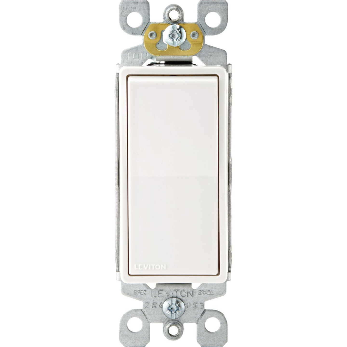 Leviton Decora Residential Grade 15A Antimicrobial Treated Rocker Switch, White (5-Pack) Image 1
