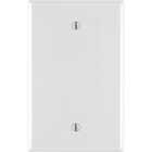 Leviton 1-Gang Mid-Way Thermoplastic Nylon Blank Wall Plate, White Image 1