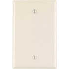 Leviton 1-Gang Mid-Way Thermoplastic Nylon Blank Wall Plate, Light Almond Image 1