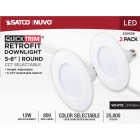 Satco 5 In./6 In. 800 Lm. 12W Retrofit White LED CCT-Selectable Recessed Light Kit (2-Pack) Image 4