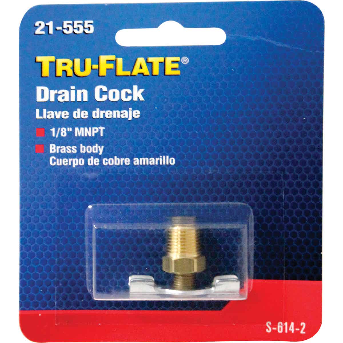 Tru-Flate 1/8 In. NPT Air Line Drain Cock Image 2