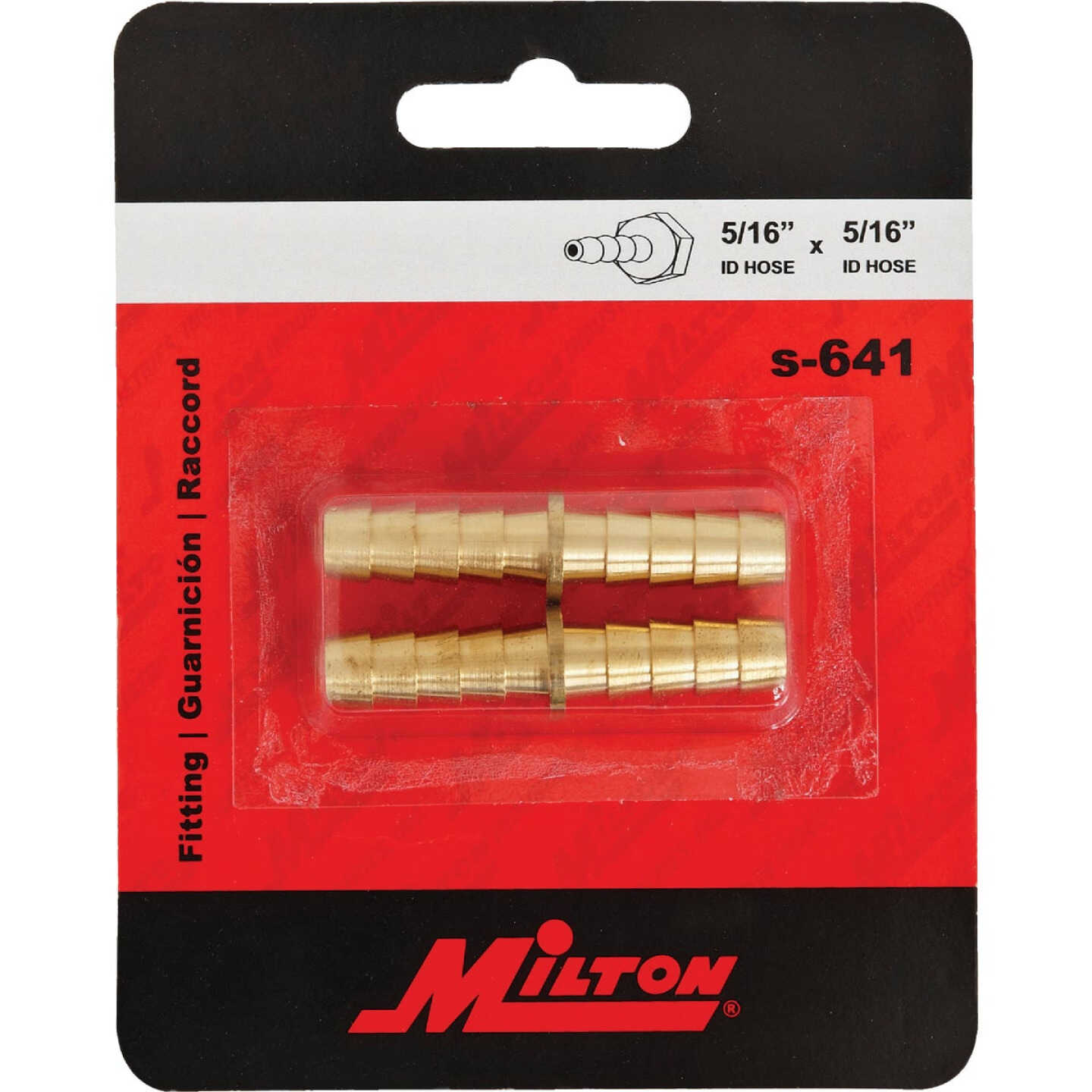 Milton 5/16 In. Brass Male Hose Splicer Image 2