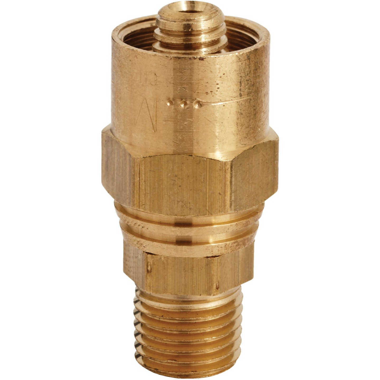 Milton 5/8 In. O.D. 1/4 In. MNPT Brass Reusable Hose End Image 1