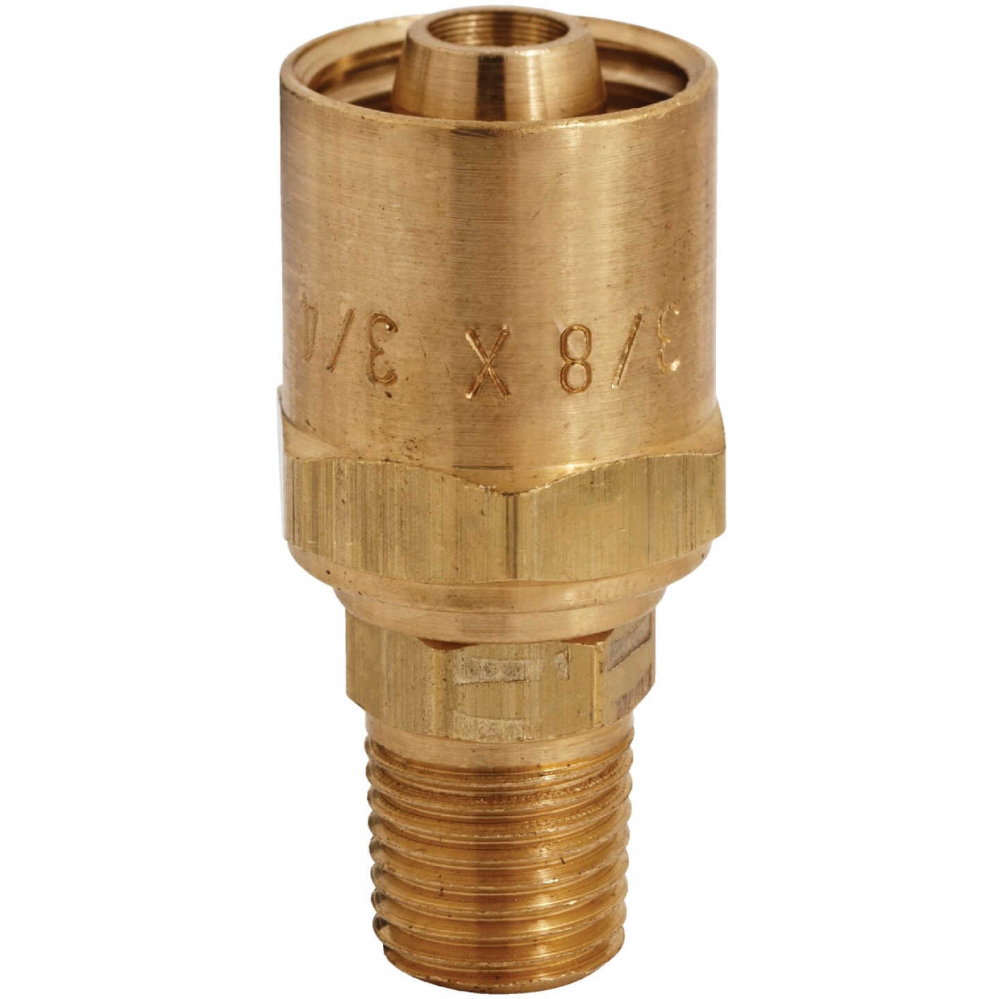 Milton 3/4 In. O.D. 1/4 In. MNPT Brass Reusable Hose End Image 1