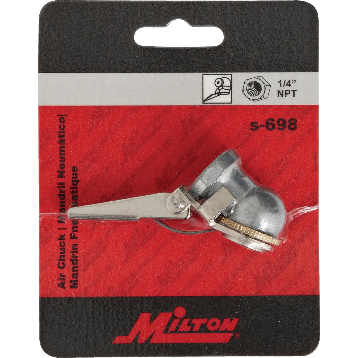 Milton 1/4 In. FNPT 150 psi Single Head Air Chuck with Grip Image 2