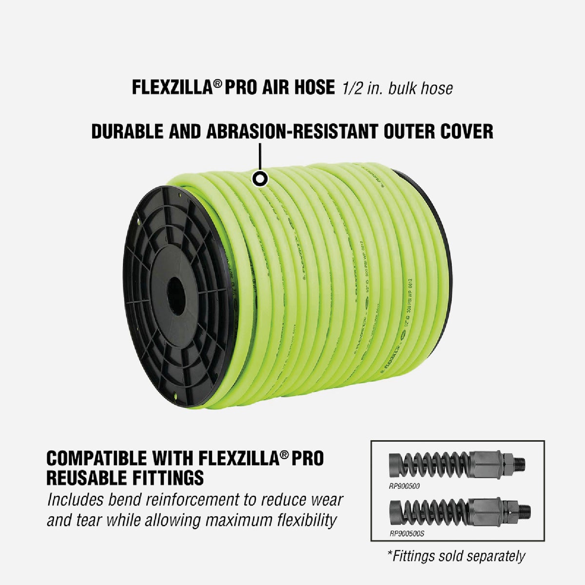 Flexzilla Pro 1/2 In. x 250 Ft. Polymer-Blend Bulk Air Hose Image 3