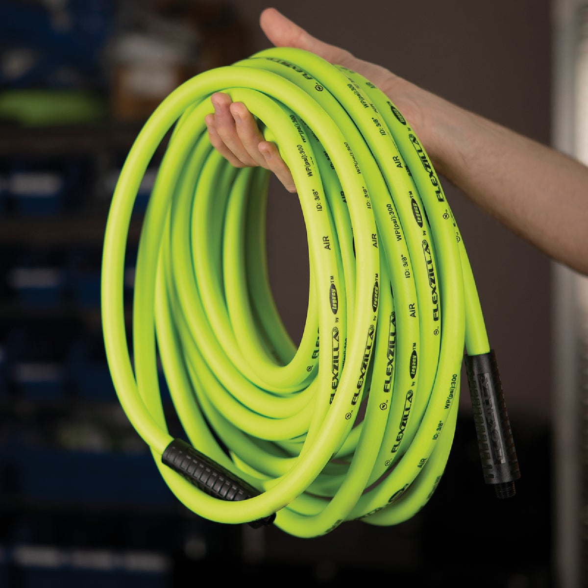 Flexzilla 1/2 In. x 50 Ft. Polymer-Blend Air Hose with 3/8 In. MNPT Fittings Image 4