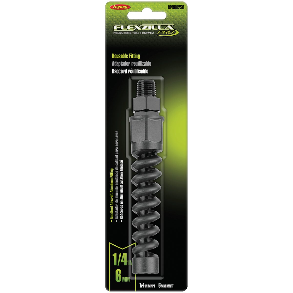 Flexzilla Pro 1/4 In. Barb 1/4 In. MNPT Reusable Air Hose End Image 5