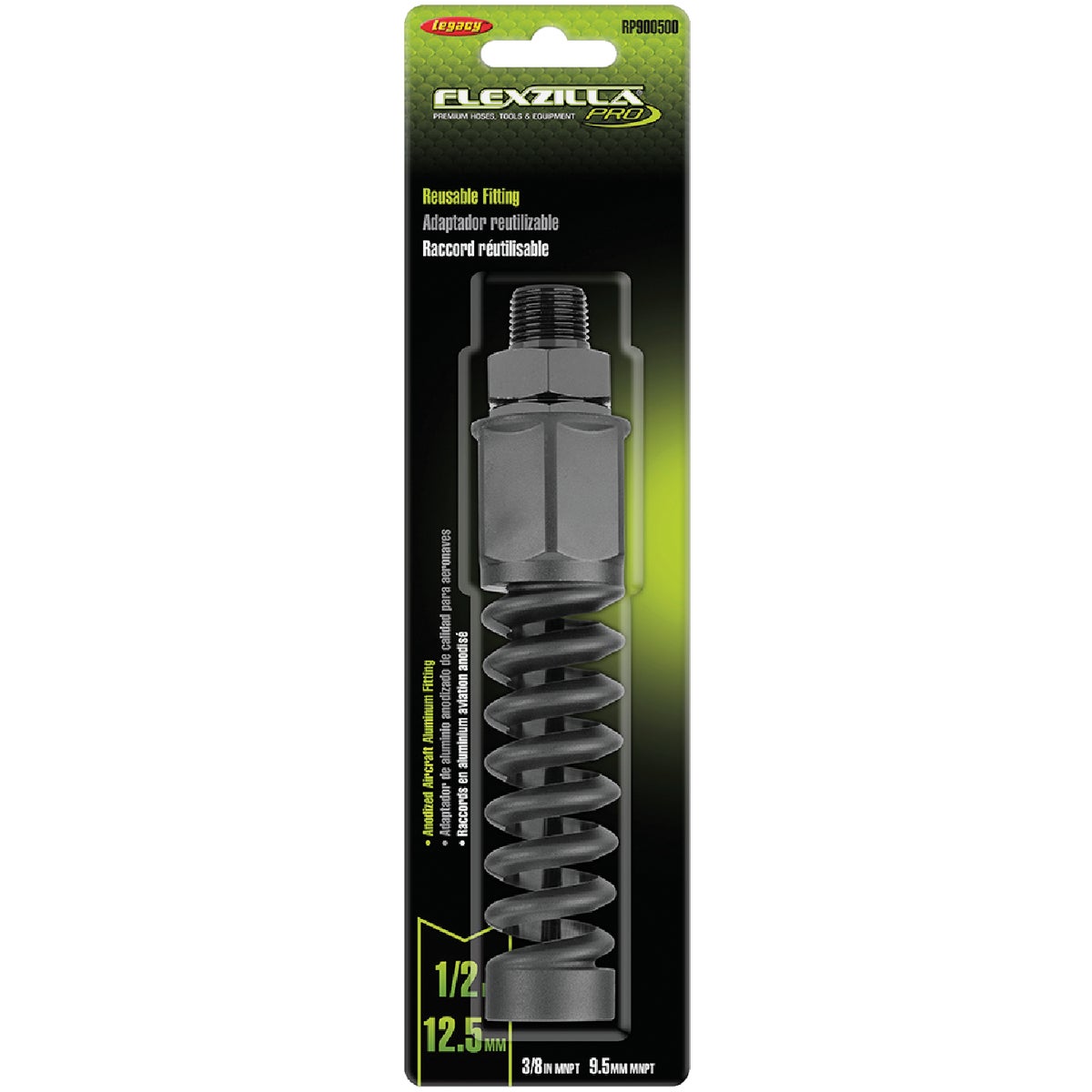 Flexzilla Pro 1/2 In. Barb 3/8 In. MNPT Reusable Air Hose End Image 5