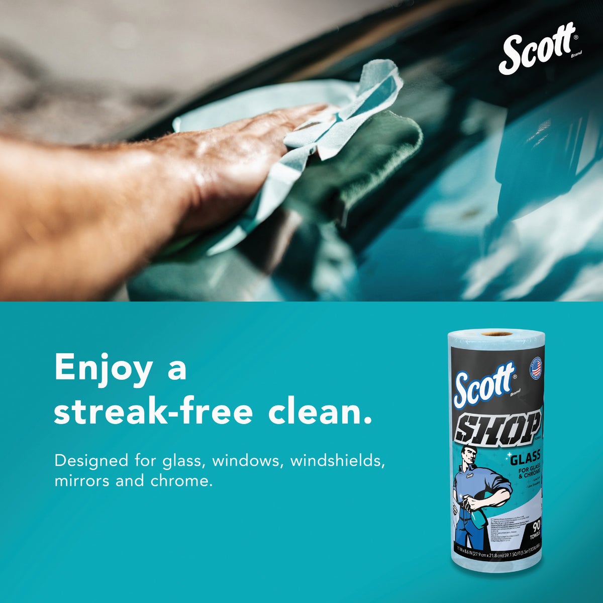 Scott 11 In. W x 8.6 In. L Glass Shop Towel (90-Count) Image 2