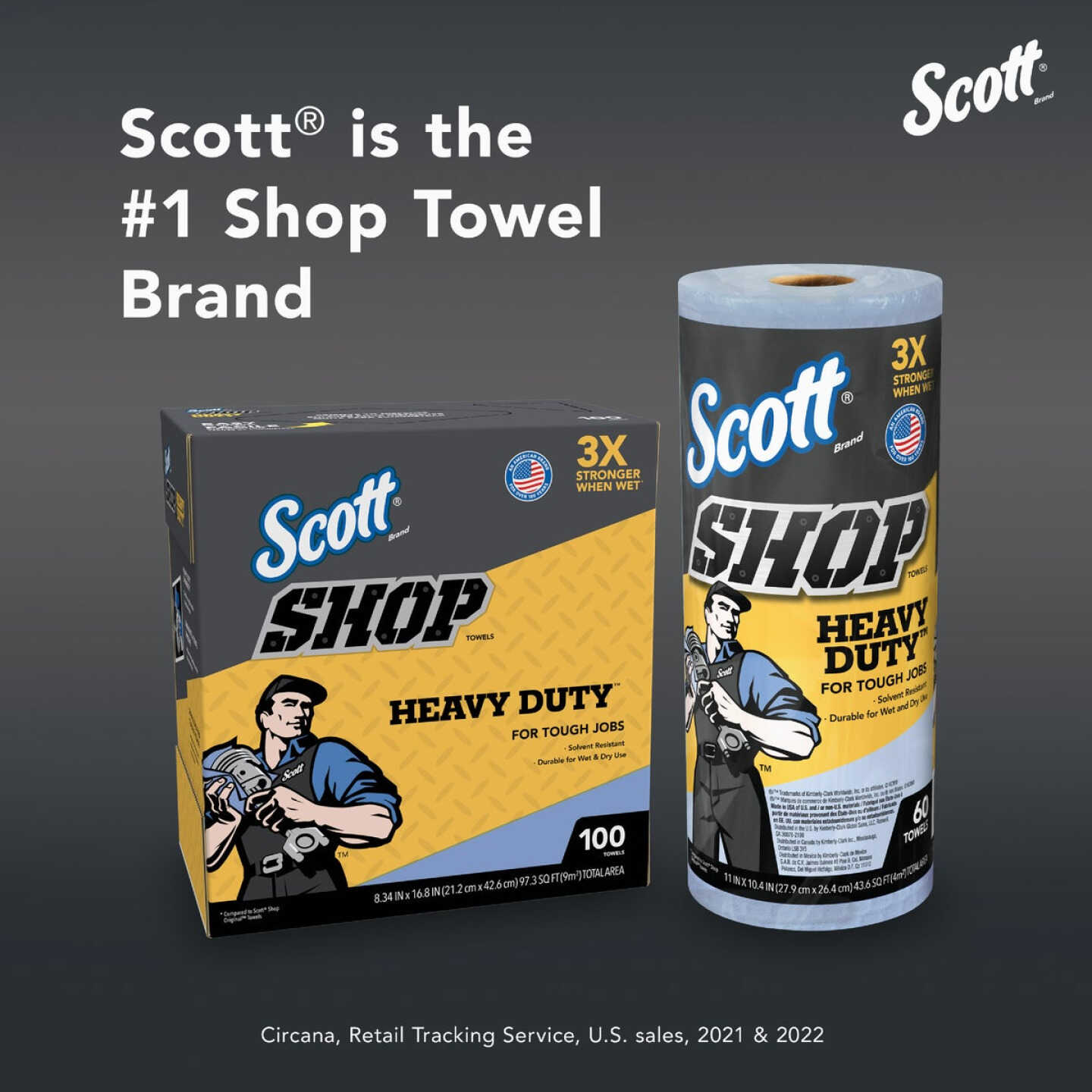 Scott Pro 11 In. W x 10.4 In. L Disposable Heavy-Duty Shop Towel (60-Count) Image 2