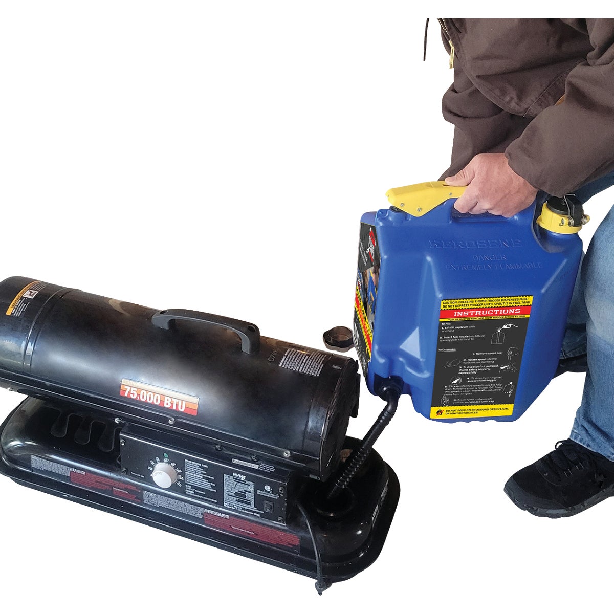 SureCan 5 Gal. Plastic Kerosene Safety Can, Blue Image 2