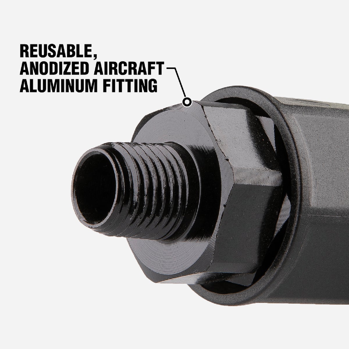 Flexzilla Pro 3/8 In. Barb Reusable Air Hose End with Ball Swivel Image 2