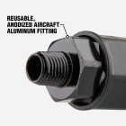 Flexzilla Pro 3/8 In. Barb Reusable Air Hose End with Ball Swivel Image 2