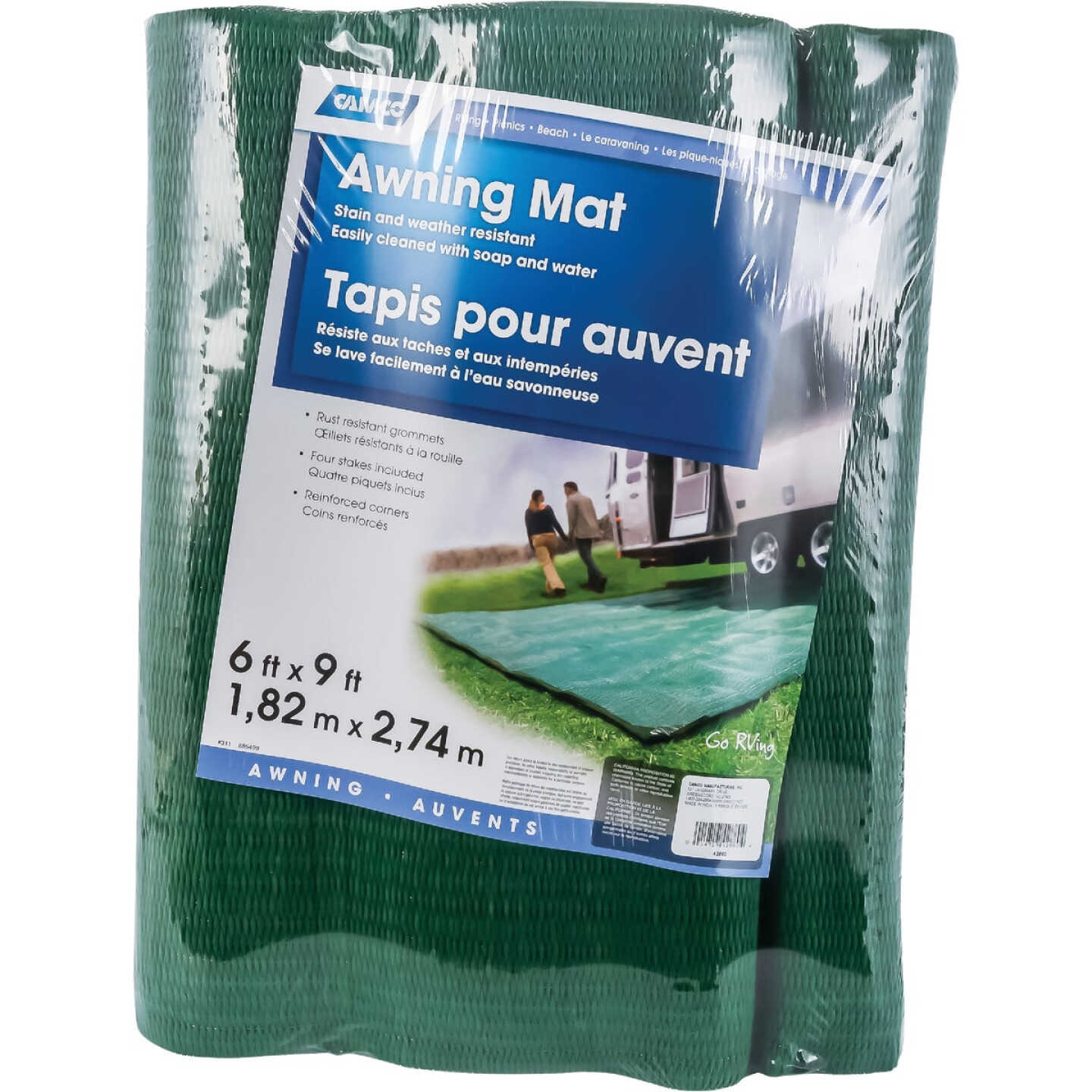 Camco 6 Ft. x 9 Ft. RV Awning Mat Image 1