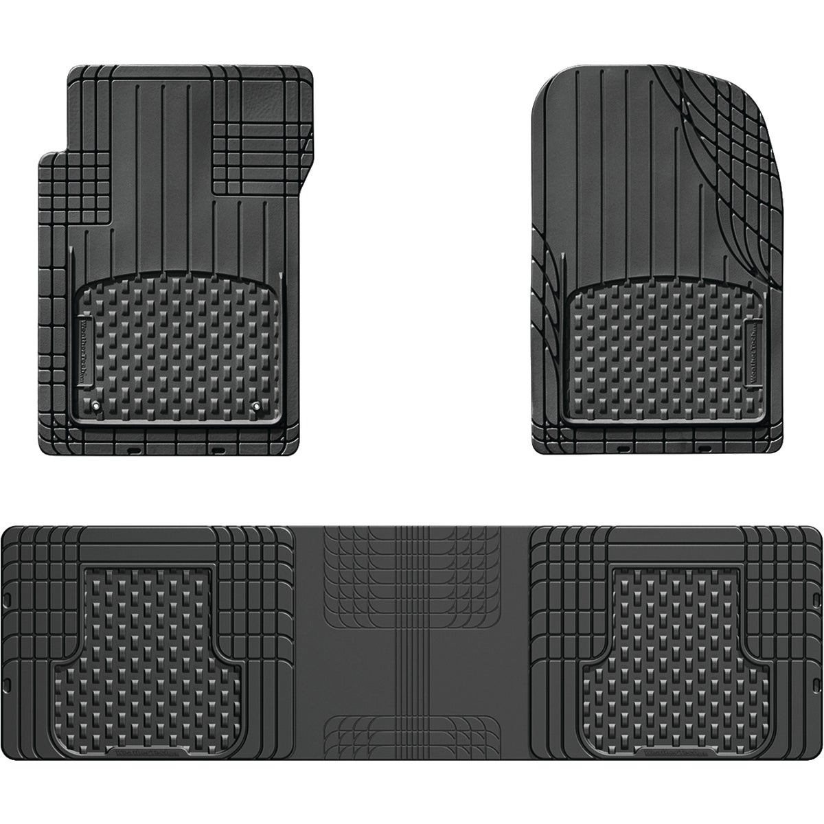 WeatherTech Trim-to-Fit Black Rubber Floor Mat (3-Piece)