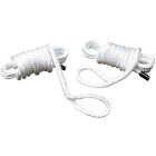 Seachoice 1/4 In. x 6 Ft. Double Braided Nylon Fender Line, White (2-Pack) Image 1
