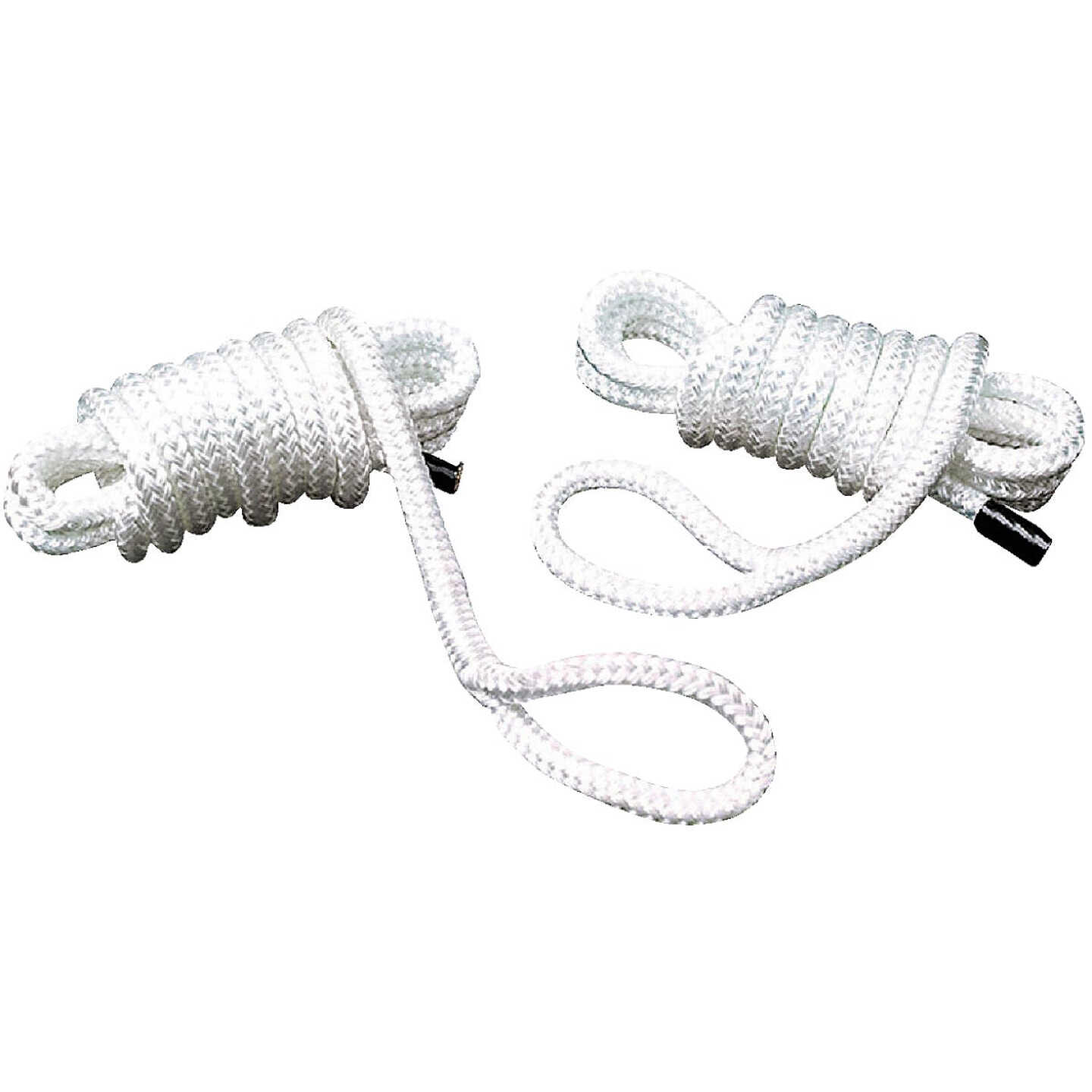 Seachoice 1/4 In. x 6 Ft. Double Braided Nylon Fender Line, White (2-Pack) Image 1