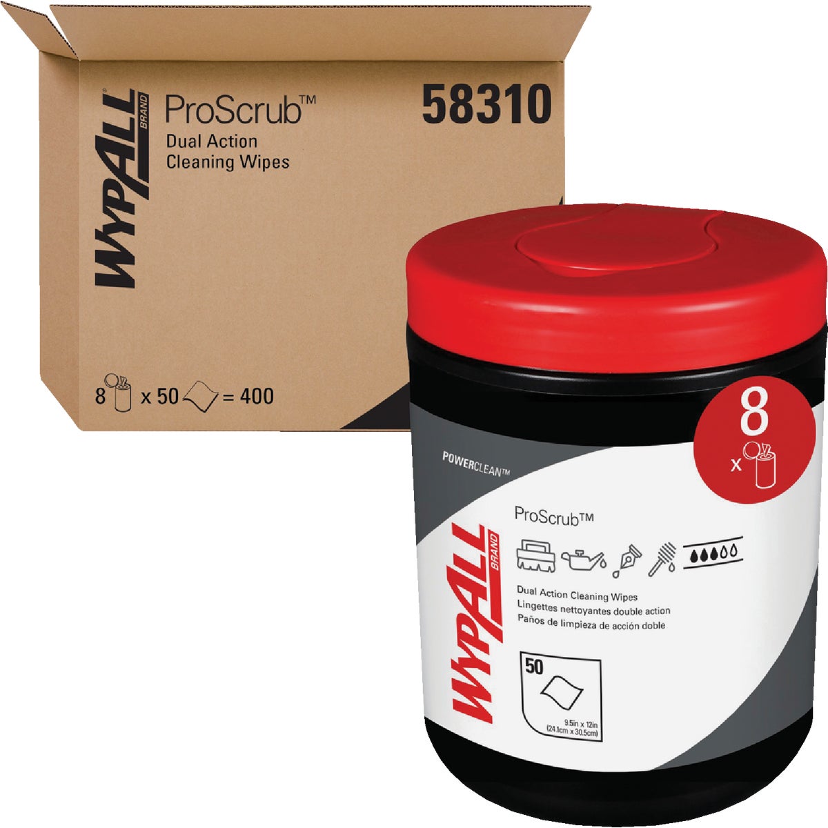 WypAll Waterless Citrus 9-1/2 In. x 12 In. Multi-Purpose Wipes (50-Count) Image 2