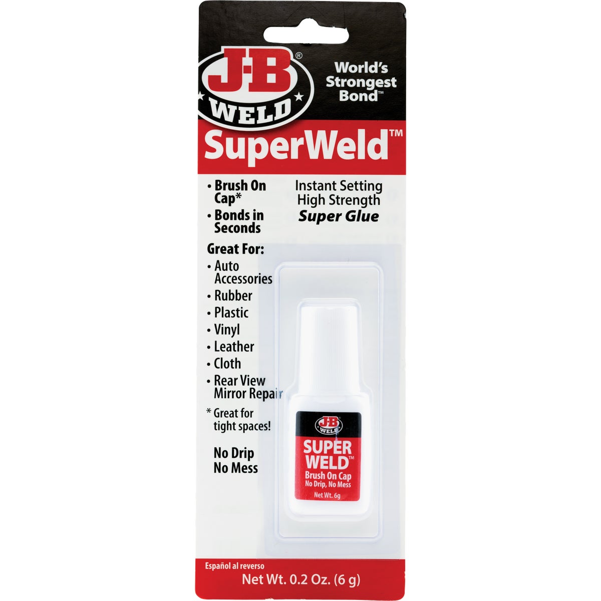 J-B Weld SuperWeld 0.2 Oz. Liquid Brush-On Super Glue Image 1