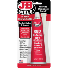 J-B Weld 3 Oz. Red Hi-Temp RTV Silicone Gasket & Sealant Image 1