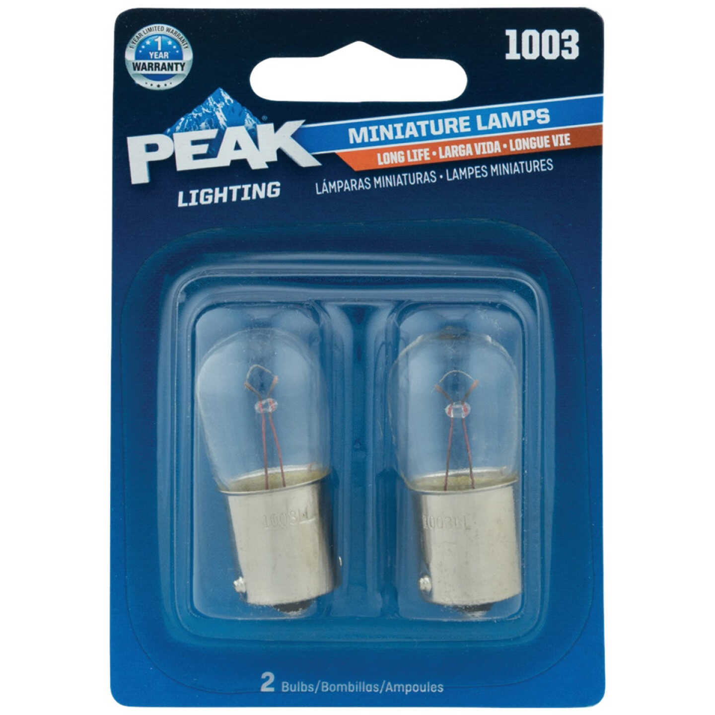 PEAK 1003 12.8V Mini Incandescent Automotive Bulb (2-Pack) Image 1