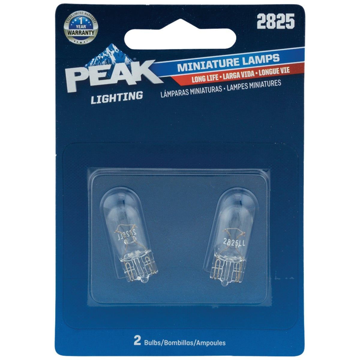 PEAK 2825 12V Mini Incandescent Automotive Bulb (2-Pack) Image 1