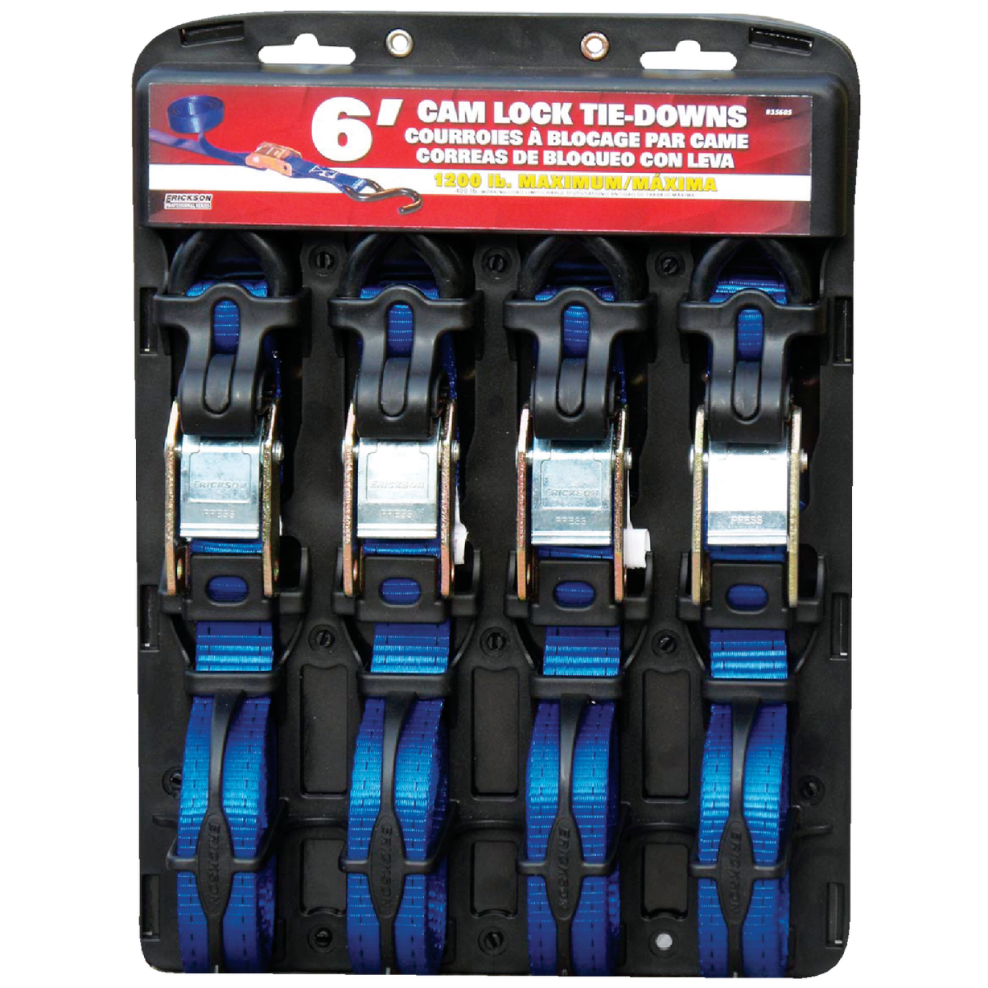 Erickson 1" x 6' Polyester Tie Down Strap (4-Pack) Image 2