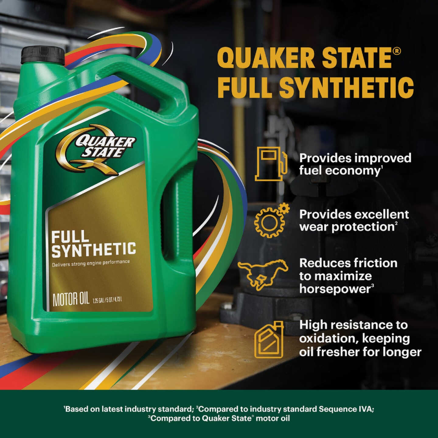 Quaker State Full Synthetic 5W-20 Motor Oil, 1 Qt. Image 3