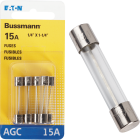 Bussmann 15A 32V AGC Glass Tube Automotive Fuse (5-Pack) Image 1