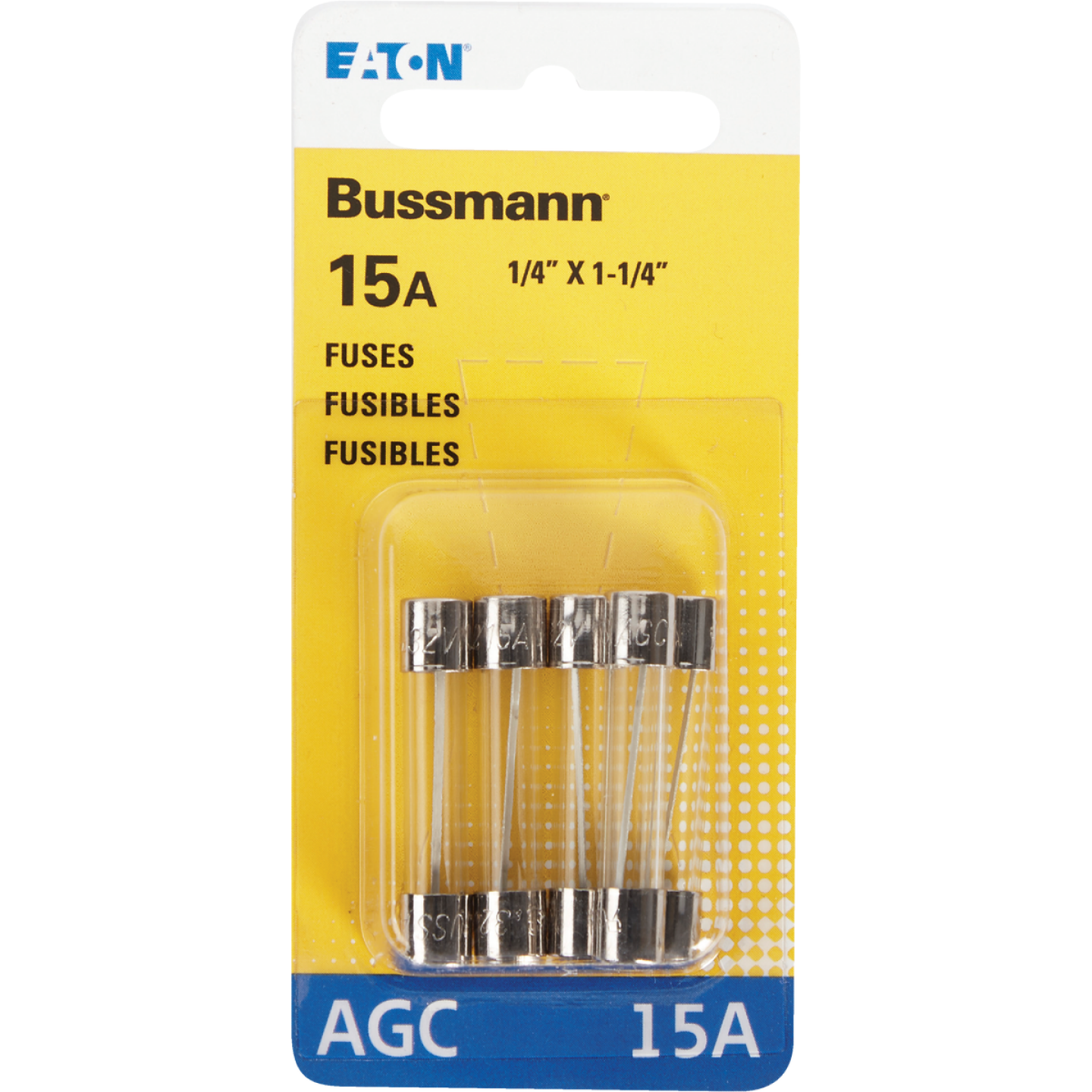 Bussmann 15A 32V AGC Glass Tube Automotive Fuse (5-Pack) Image 2
