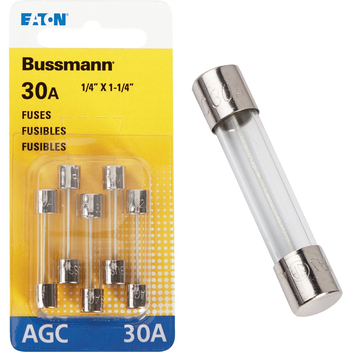 Bussmann 30A 32V Glass Tube Automotive Fuse (5-Pack) Image 1