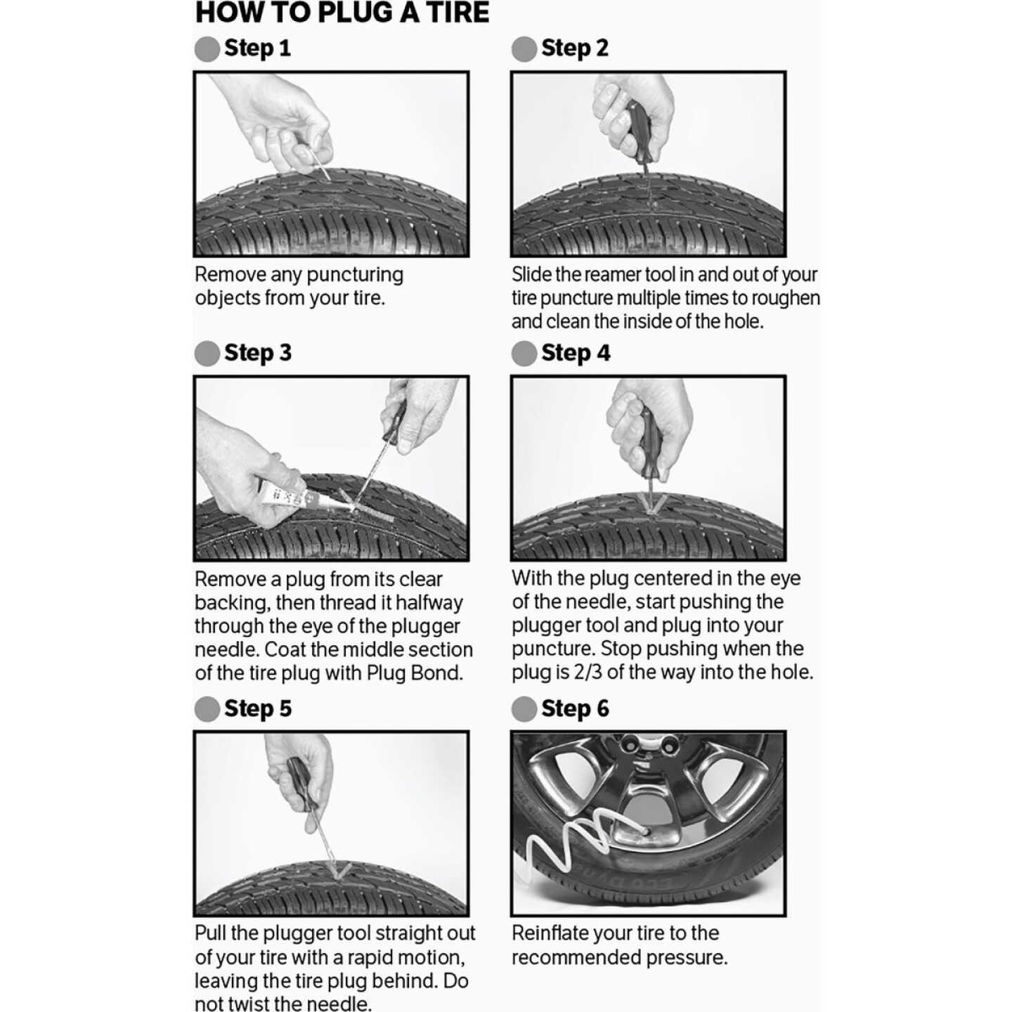 Slime Tubeless Tire Plug Kit (6-Piece) Image 2