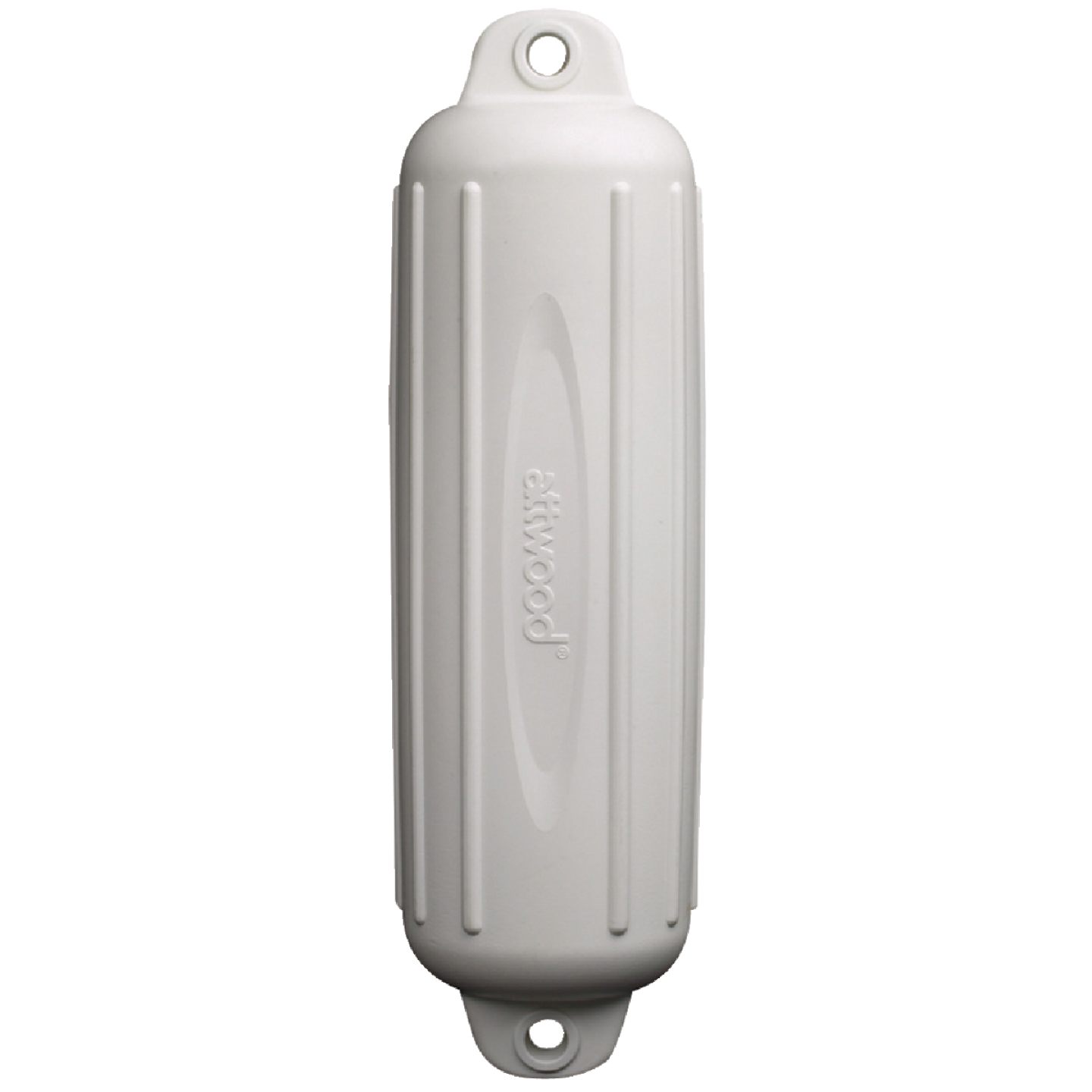Seachoice 8-1/2 In. x 27 In. White Twin Eye Boat Fender Image 1