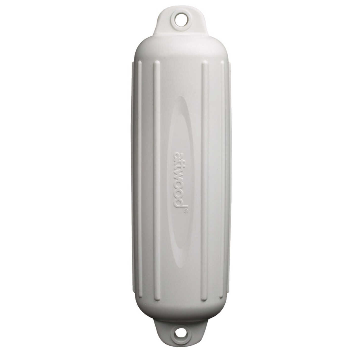 Seachoice 5-1/2 In. x 20 In. White Twin Eye Boat Fender Image 1