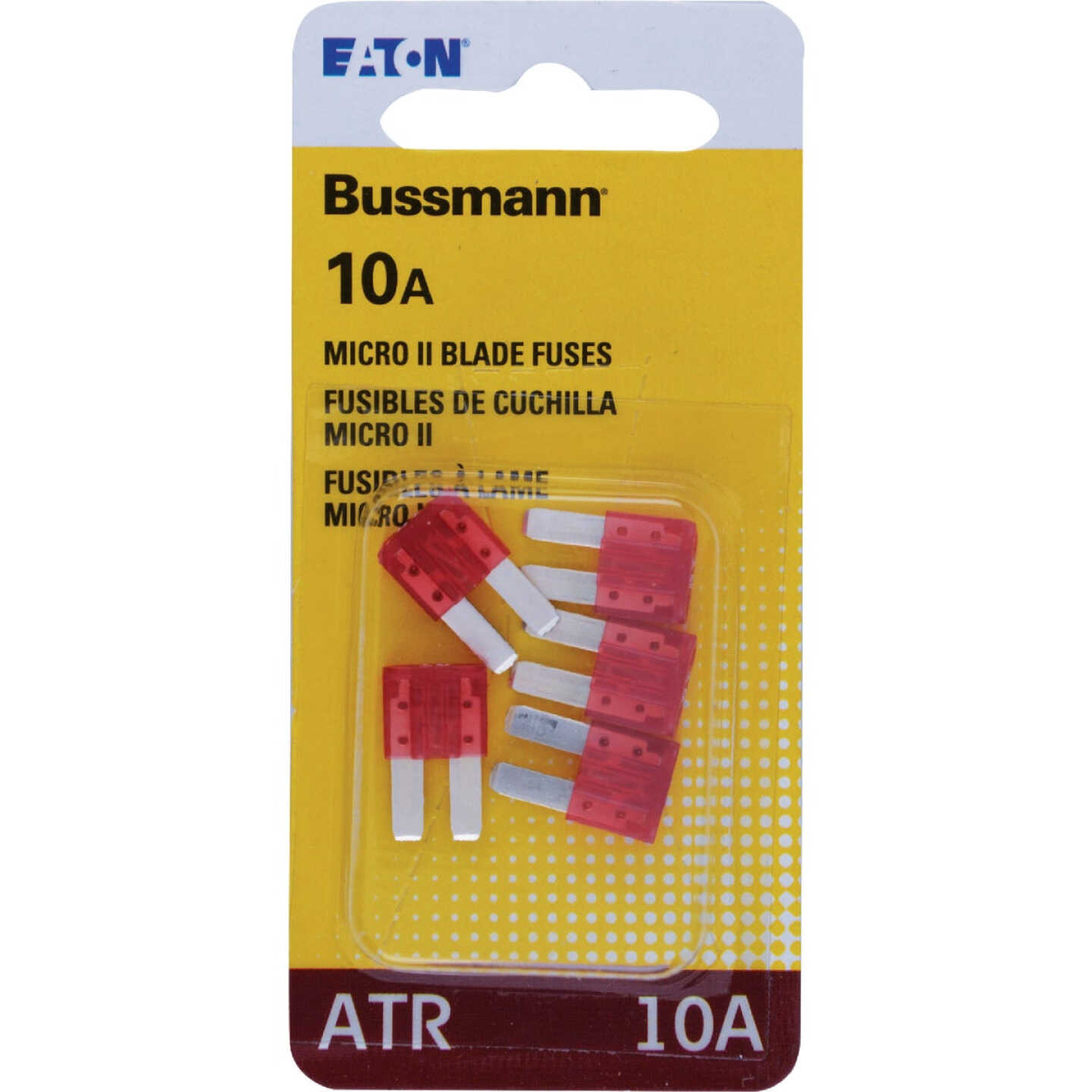 Bussmann 10A 32V ATR Non Indicating Blade Fuse, Red (5-Pack) Image 1