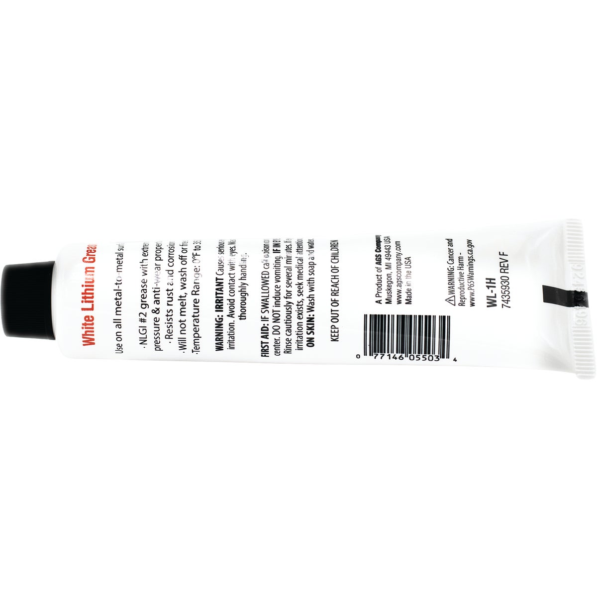 AGS Lith-Ease 1.25 Oz. Tube White Lithium Grease Image 4