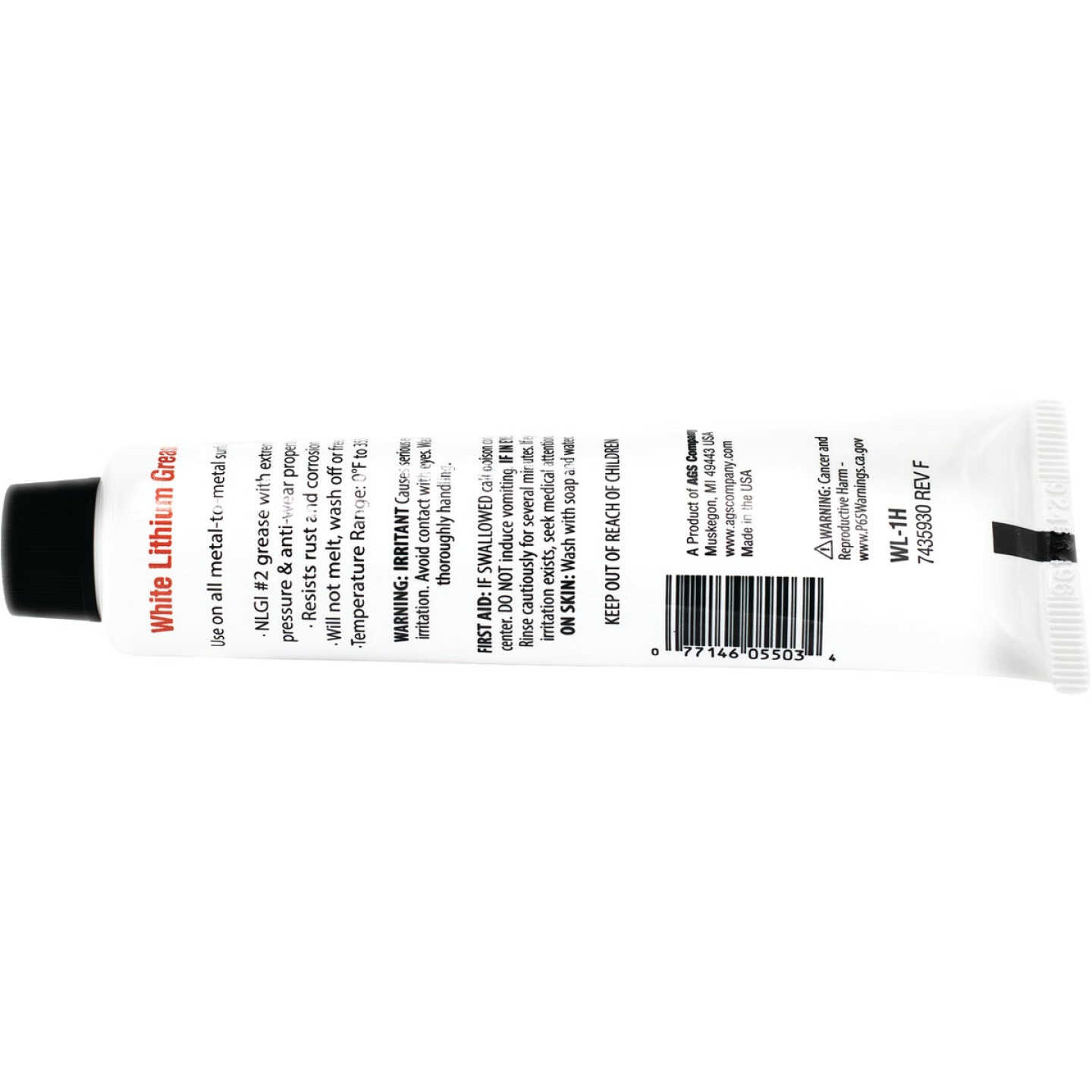 AGS Lith-Ease 1.25 Oz. Tube White Lithium Grease Image 4