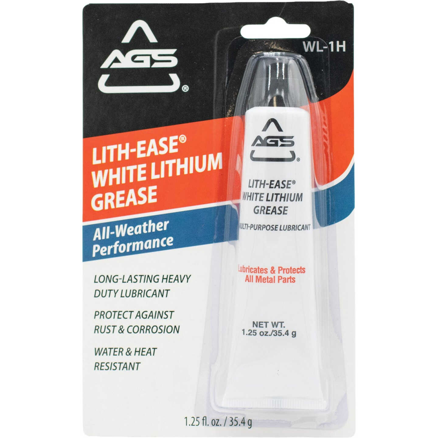 AGS Lith-Ease 1.25 Oz. Tube White Lithium Grease Image 1