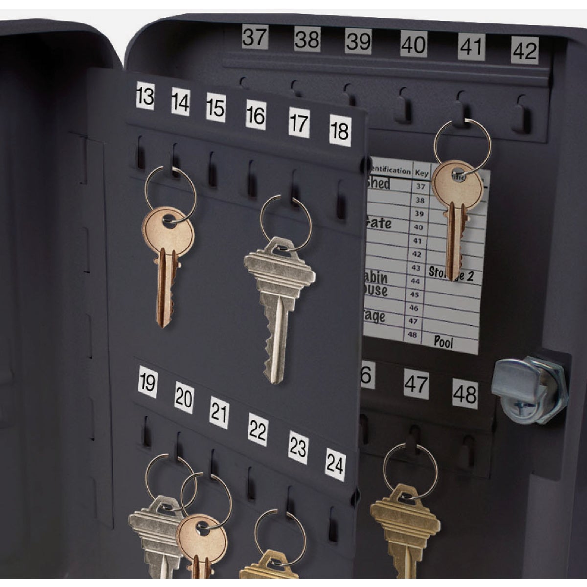 Lucky Line Metal Cabinet Key Hider (48-Hook) Image 4
