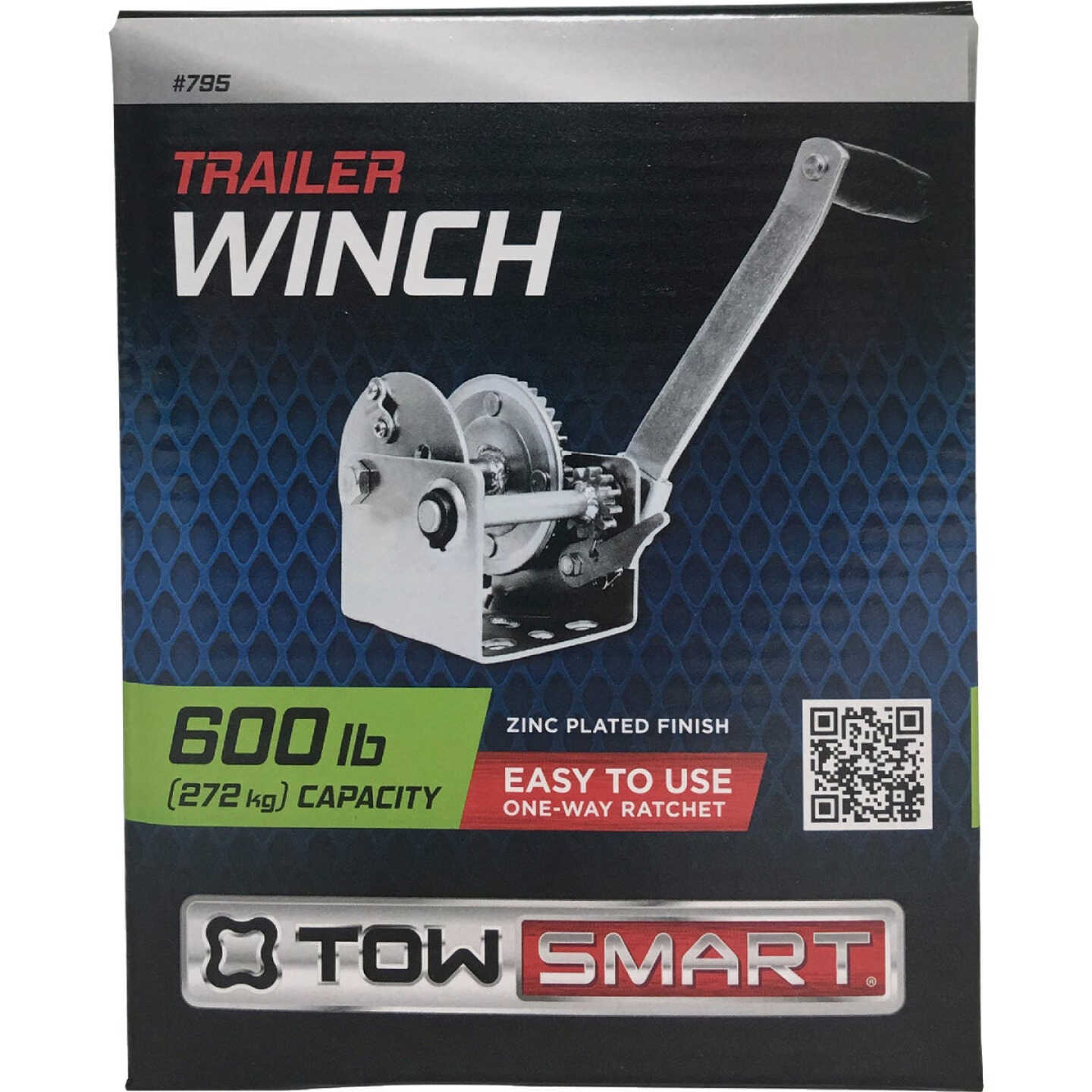 TowSmart Manual Trailer Hand Winch, 600 Lb. Capacity Image 2