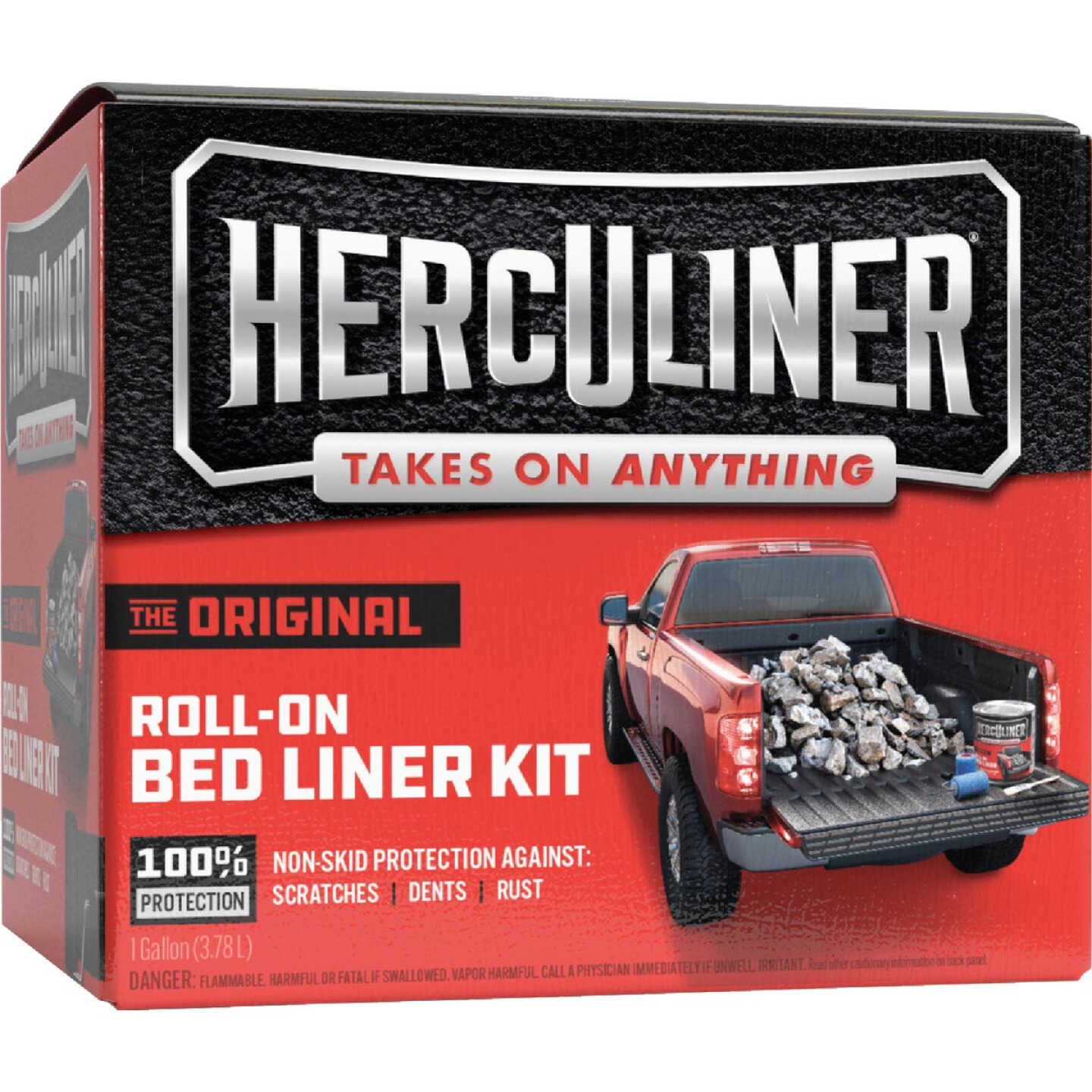 PEAK Herculiner Gal. Brush-On Bed Liner Kit, Black Image 1