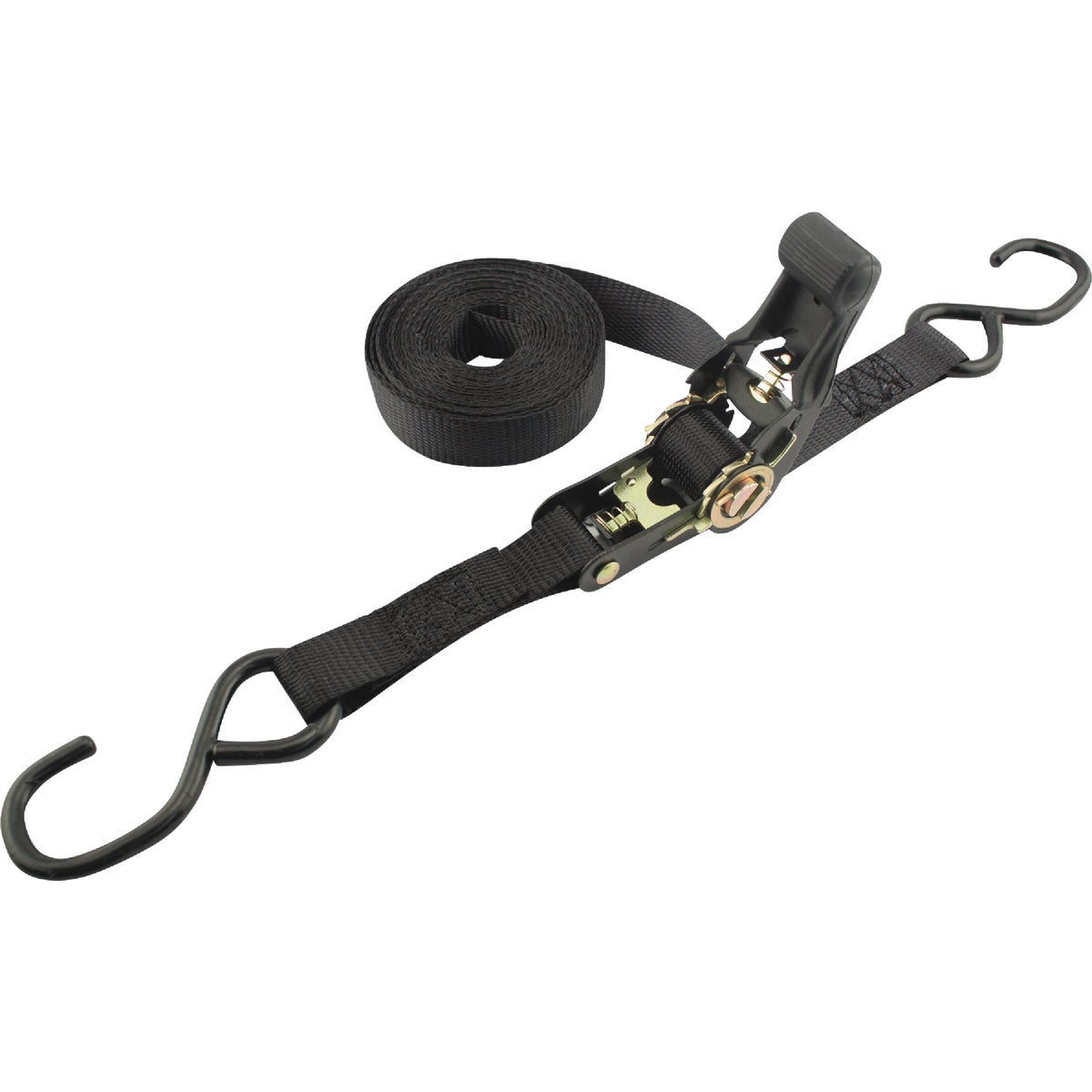 Erickson 1 In. x 15 Ft. 1200 Lb. Ratchet Strap with S-Hooks & Soft Grip Ratchet Handle