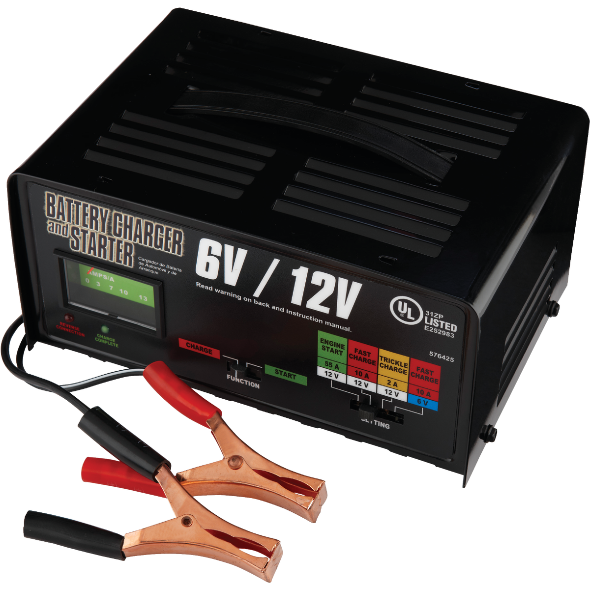 Automatic 6V and 12V 2A/10A/55A Auto Battery Charger Image 1