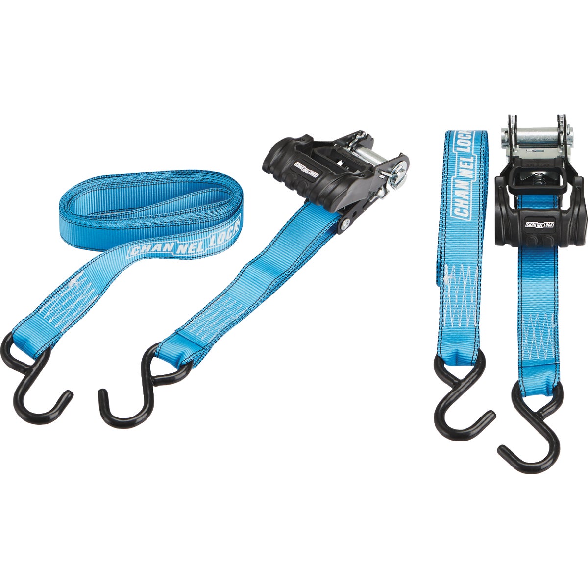 Channellock 1.25 In. x 12 Ft. Ratchet Tie Down With S Hooks (2-Pack)