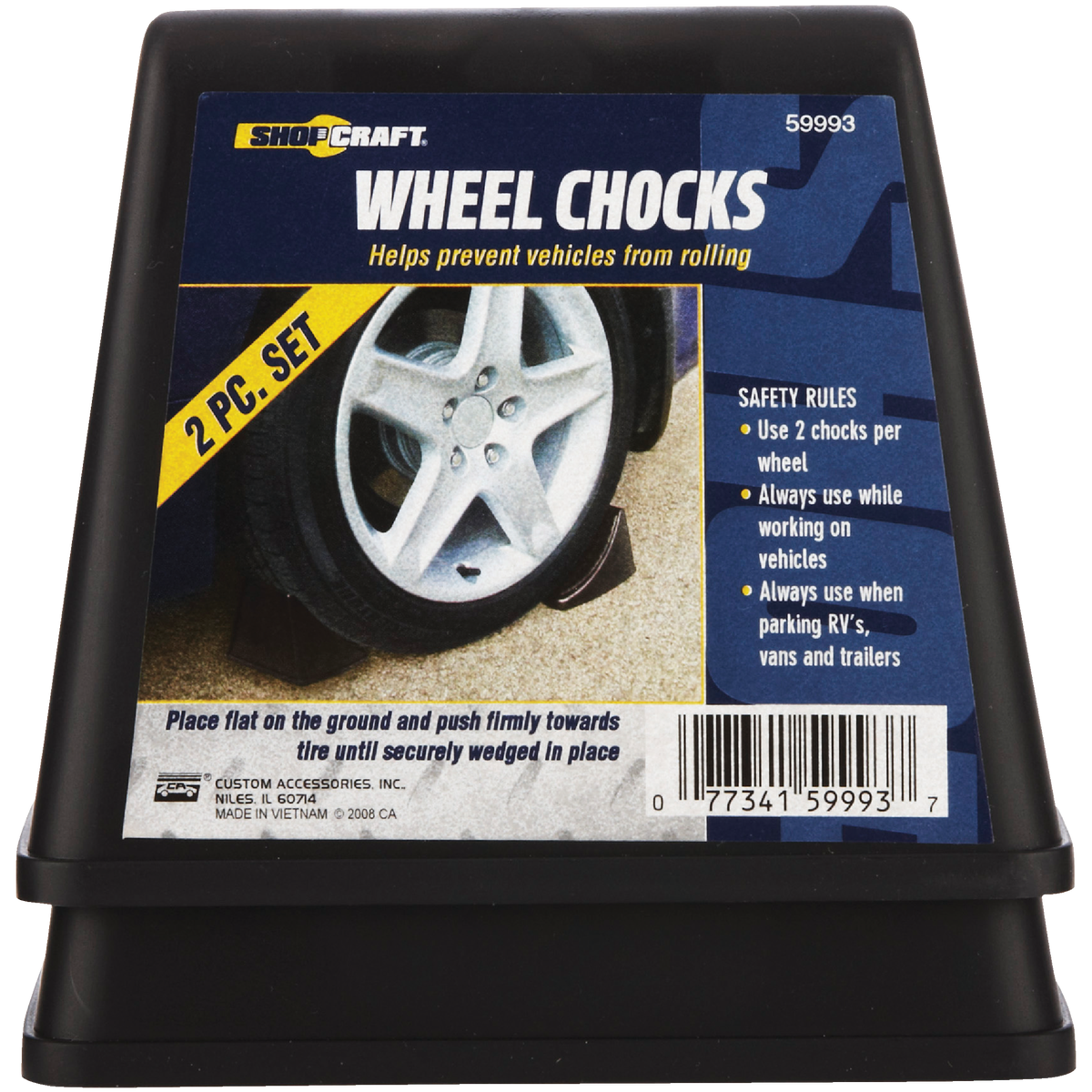 Custom Accessories 5.75 In. W. x 4.75 In. H. x 8.25 In. L. Wheel Chock Image 2