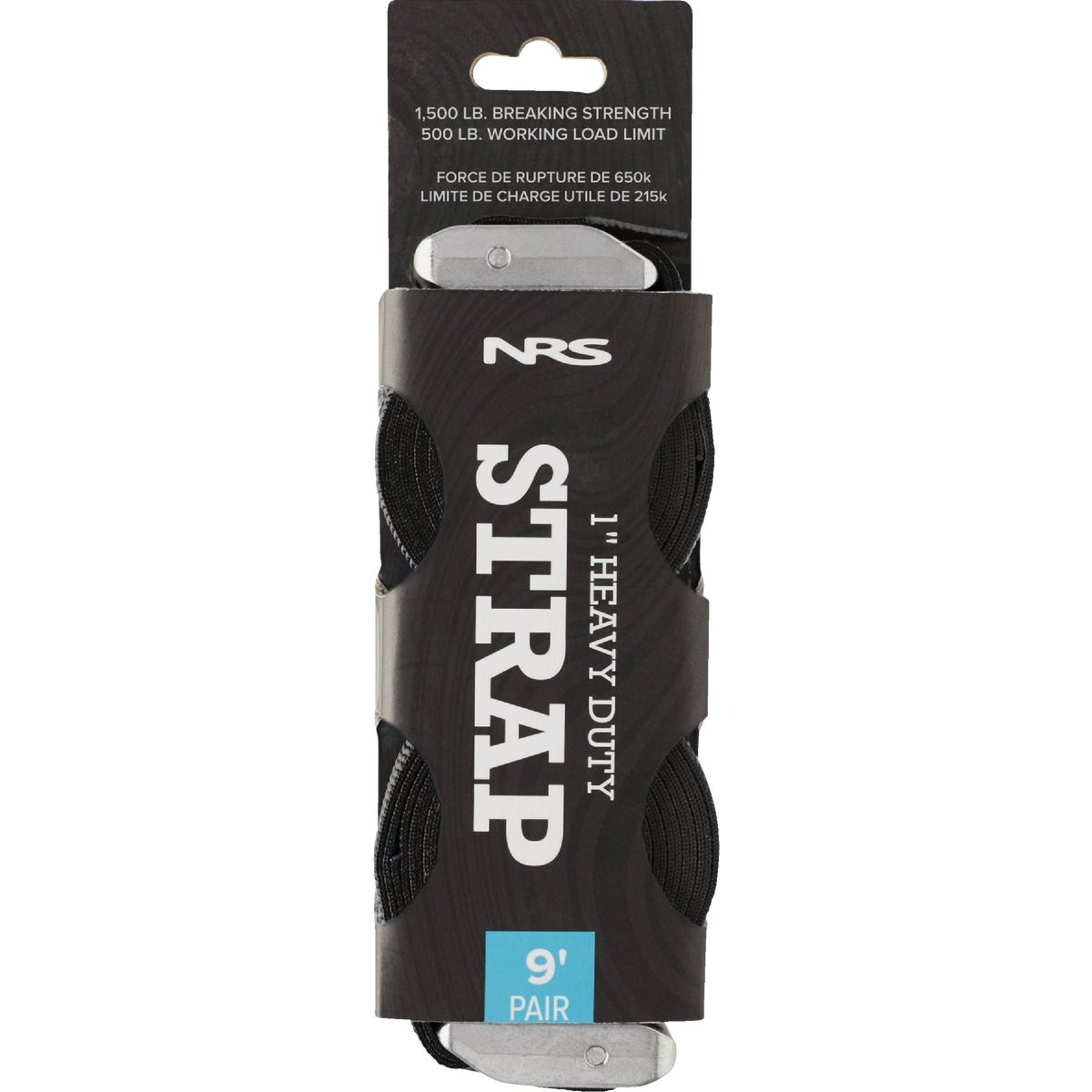 NRS 1 In. x 9 Ft. Stealth Black Heavy Duty Tie-Down Strap (2-Pack) Image 2
