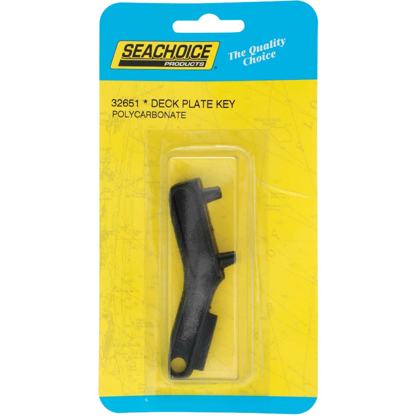 Seachoice Black Polycarbonate Deck Plate Key Image 1