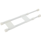 Camco Extends 10 In. to 17 In. White Cupboard RV Storage Bar Image 1